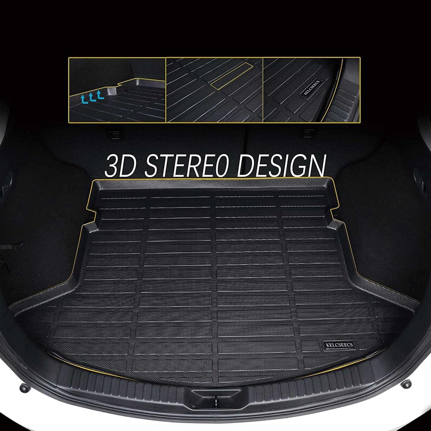 KELCSEECS Floor Mats & Cargo Liner for 2024 2023 2022 2021 2020 2019 2018 Camry(Not Fit AWD & Hybrid) All Weather Car Mats Cargo Mat Trunk Mat Camry Floor Mats Trunk Liner Accessories