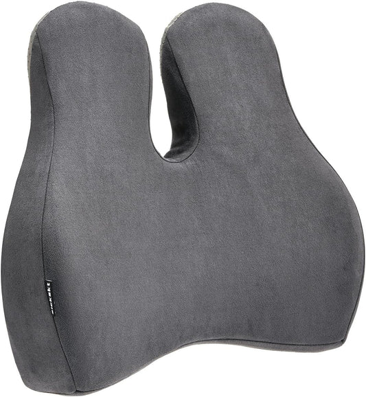 Lumbar Support Pillow for Office Chair and Car Seat - Memory Foam Back Cushion Improve Sitting Posture & Back Pain Relief, Lumbar Support Cushion with Adjustable Strap & Non-Slip