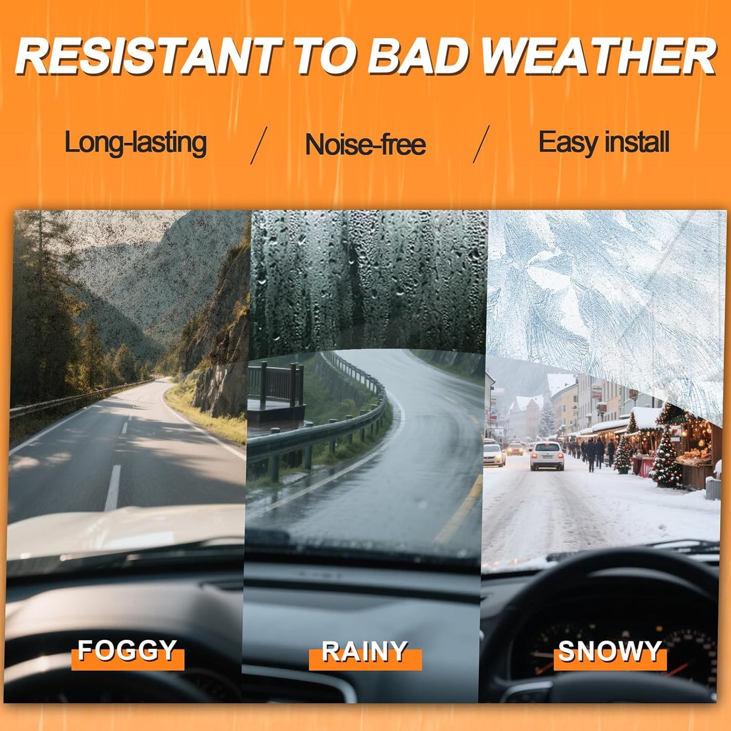 HULADAED® 26'' 22'' 12'' Windshield Wipers Replacement for Volkswagen/VW Atlas 2023-2018,Silicone Front Rear Wiper blades for MY Car-All Weather & Quiet(3 PACK)