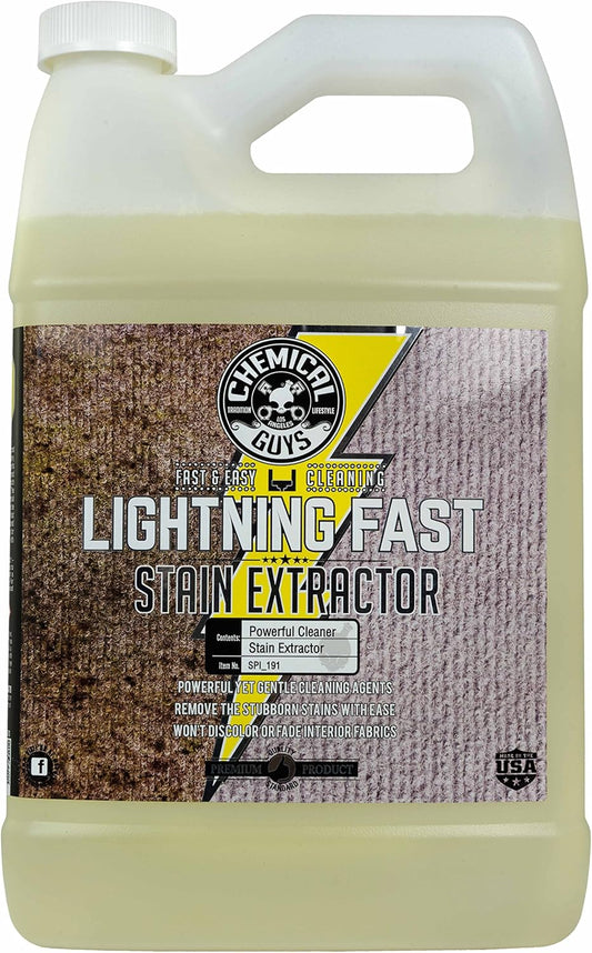 Chemical Guys SPI_191 Lightning Fast Carpet and Upholstery Stain Extractor,(Fabric, Upholstery, & Carpet), Safe for Cars, Home, Office, Furniture & More, 128 fl oz (1 Gallon), Fresh Scent
