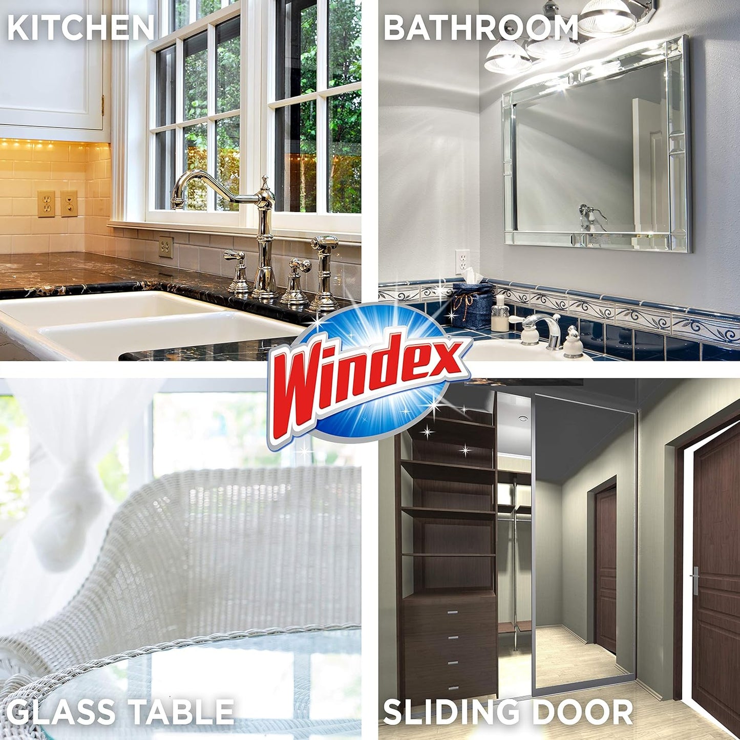 Windex Wipes Glass Cleaning Ammonia Free, Pre-Moistened Wipes for Cleaning All Glass Surfaces, Crystal Rain Fresh Scent, 25 Count