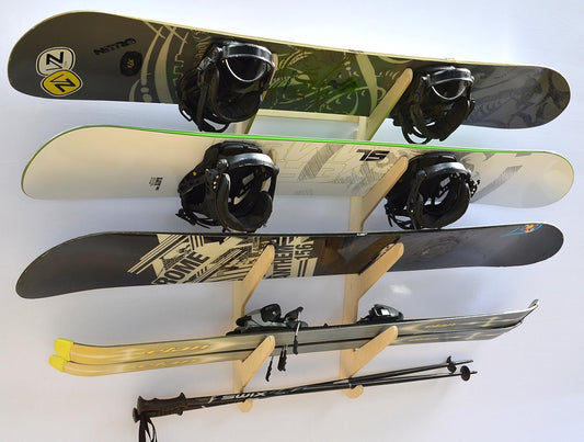 The Lifty Snowboard Wall Rack (Holds 4)
