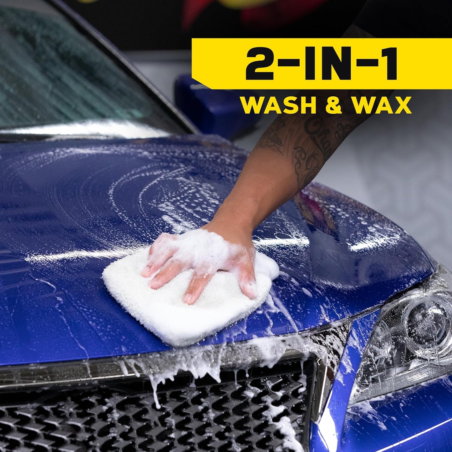 Meguiar's Hybrid Ceramic Wash & Wax - Sophisticated Car Wash Gently Cleans and Adds Shine and Slickness While Boosting Paint with Hybrid Ceramic Wax and Extreme Water Beading - 48oz