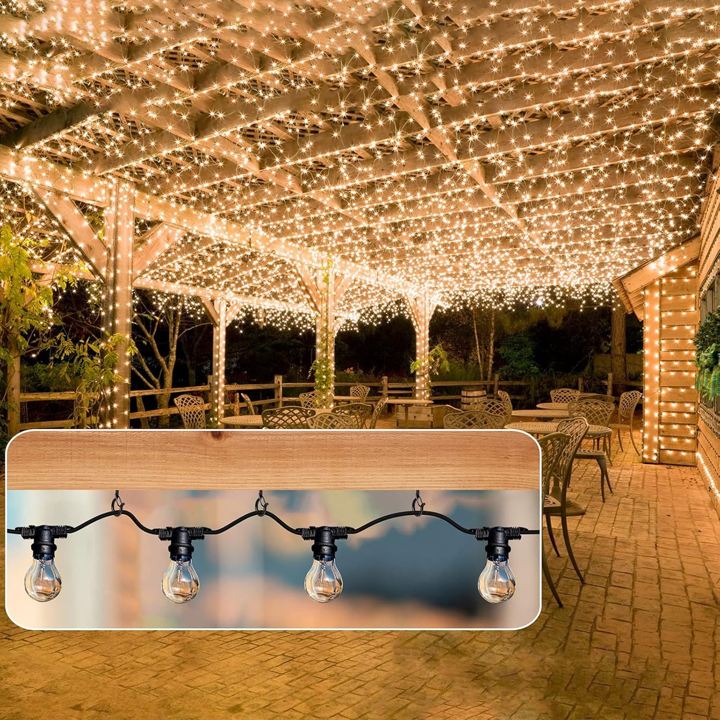 24 PCS Q-Hanger Hooks, Screw Hooks for Outdoor String Lights, Safety Buckle Design Cup Eye Hook for Hanging Christmas Lights, Plants, Wind Chimes, Mounted on Wall Ceiling, Include 1 Wing Nut Driver