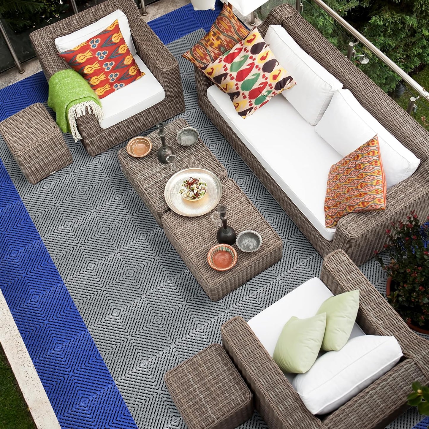 Interlocking Garage Floor Tiles - 0.79in,Vented, Self-Draining, Non-Slip Flooring, Modular, Virgin Polypropylene, Ideal for Garages, Patios, Basements, Decks -51.6 sq ft (RED, 30PCS)