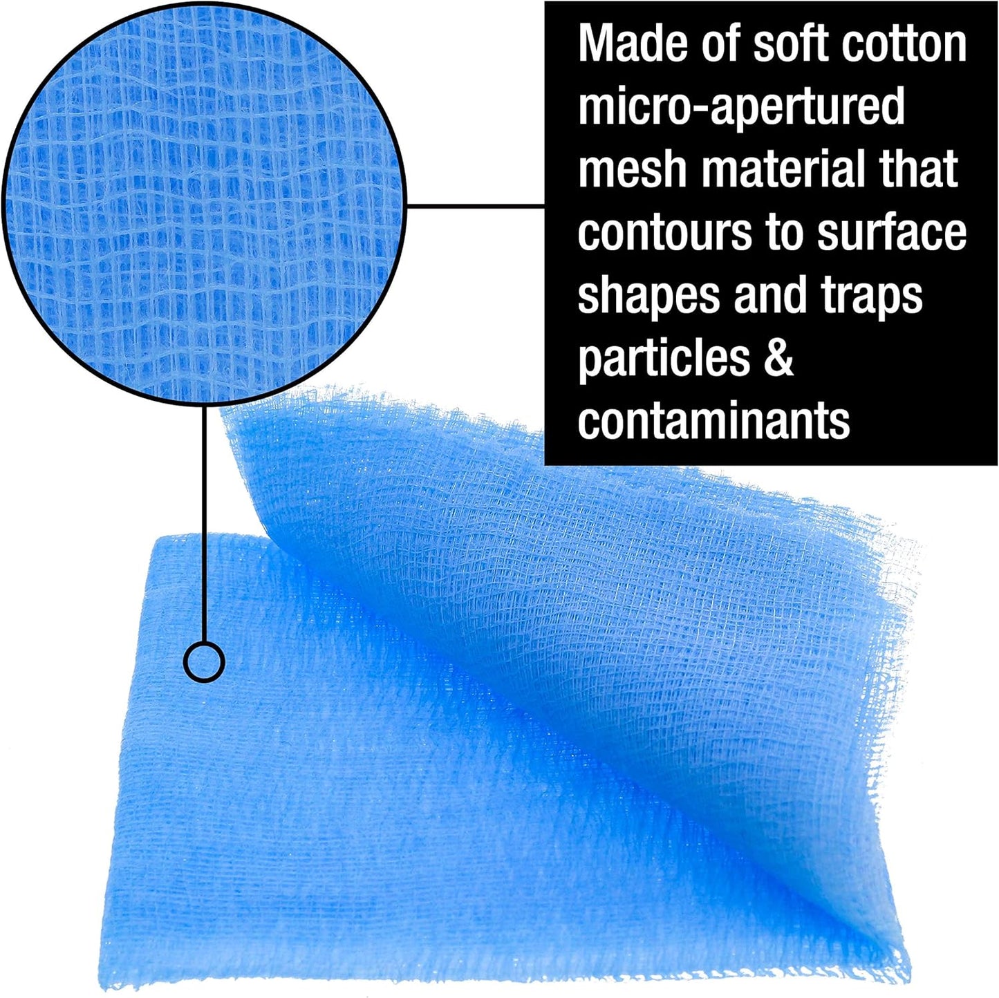 TCP Global Pure Blue Superior Tack Cloth, 12-Pack, Automotive & Woodworking, Dust/Stain/Paint Rags, Tac Cloth for Autobody