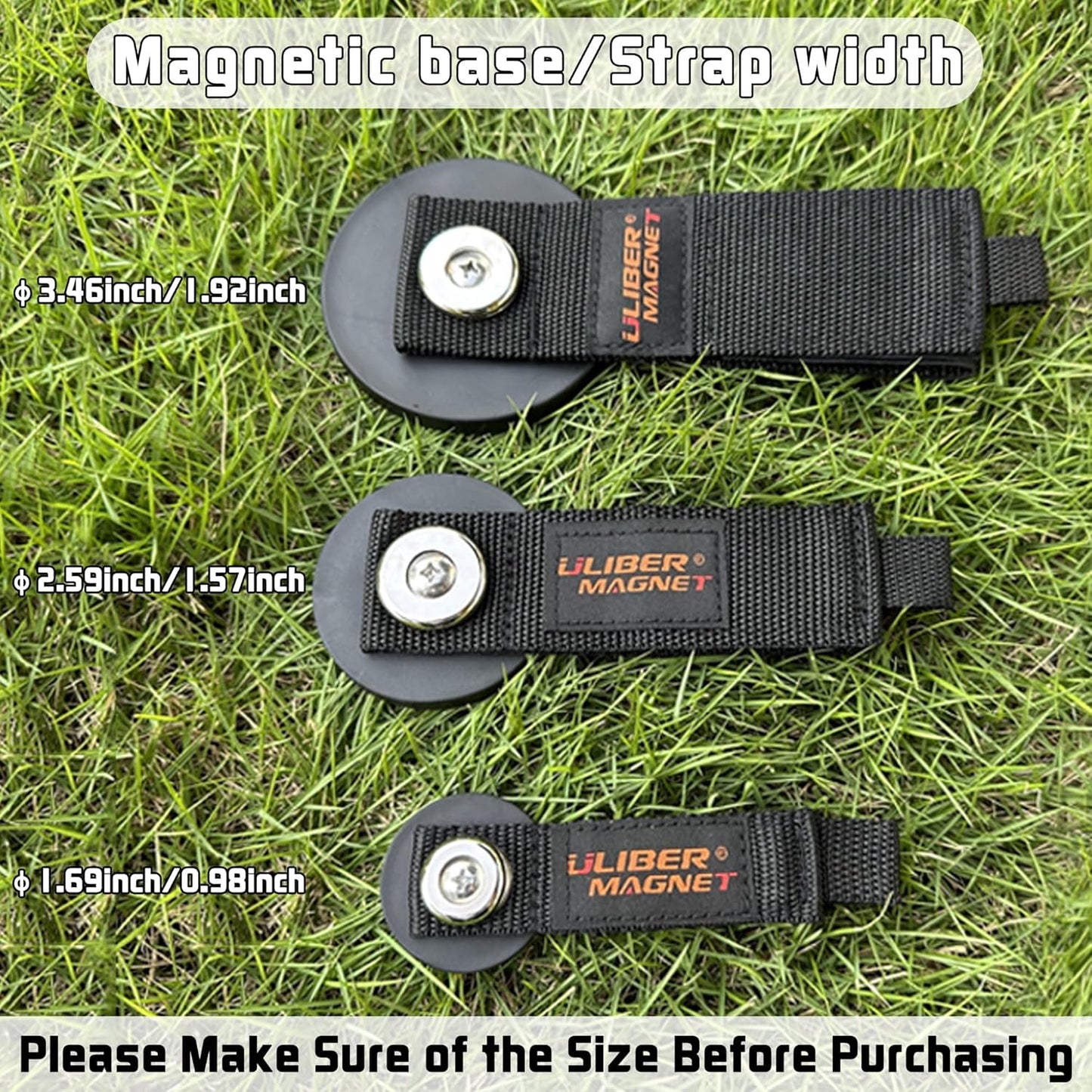 ULIBERMAGNET Strong Magnetic Storage Straps,Heavy Duty Magnetic Garage Storage Tool Organizer,Extension Cord Straps, Hose, Cable, Rope,Tools for Garage,Pick-up,RV and Workshop(2 Pack)