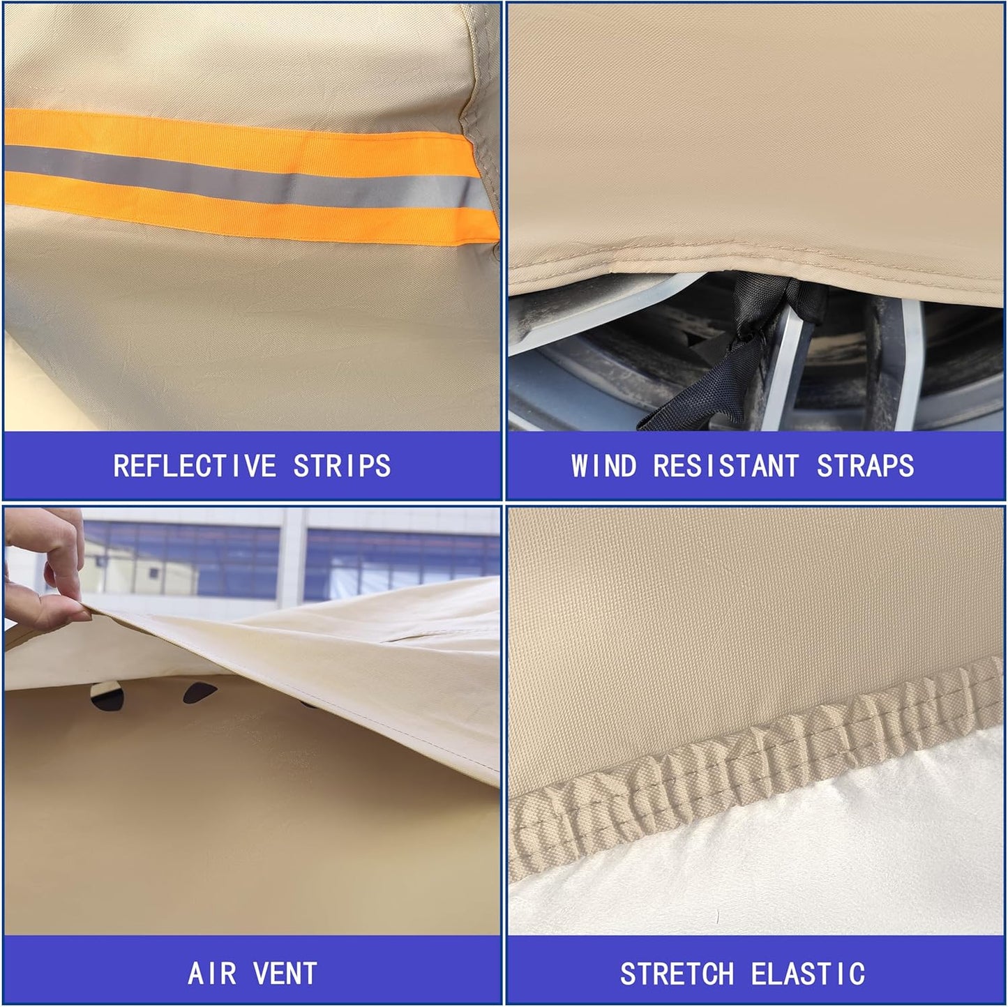 Heavy Duty Outdoor Car Cover Custom Fit for Ford F150, Windproof All Weather Waterproof Sun Rain UV Dust Snow Protection Outdoor Car Covers