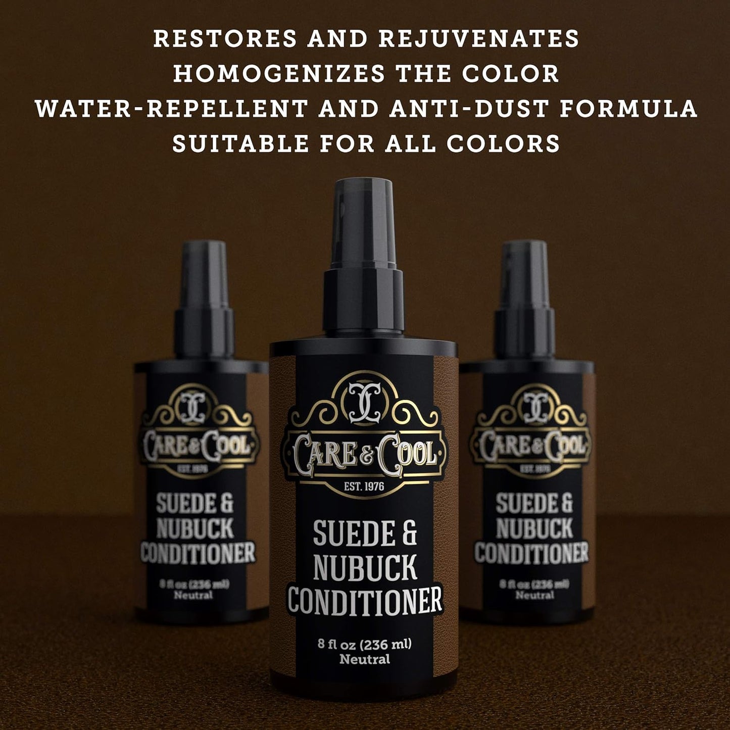 Care & Cool Suede and Nubuck Conditioner, Renovator, and Protector. Your Best Choice for Waterproofing and Rejuvenating The Delicate Structure Against The Elements and Abrasive Impurities (8 Fl Oz)
