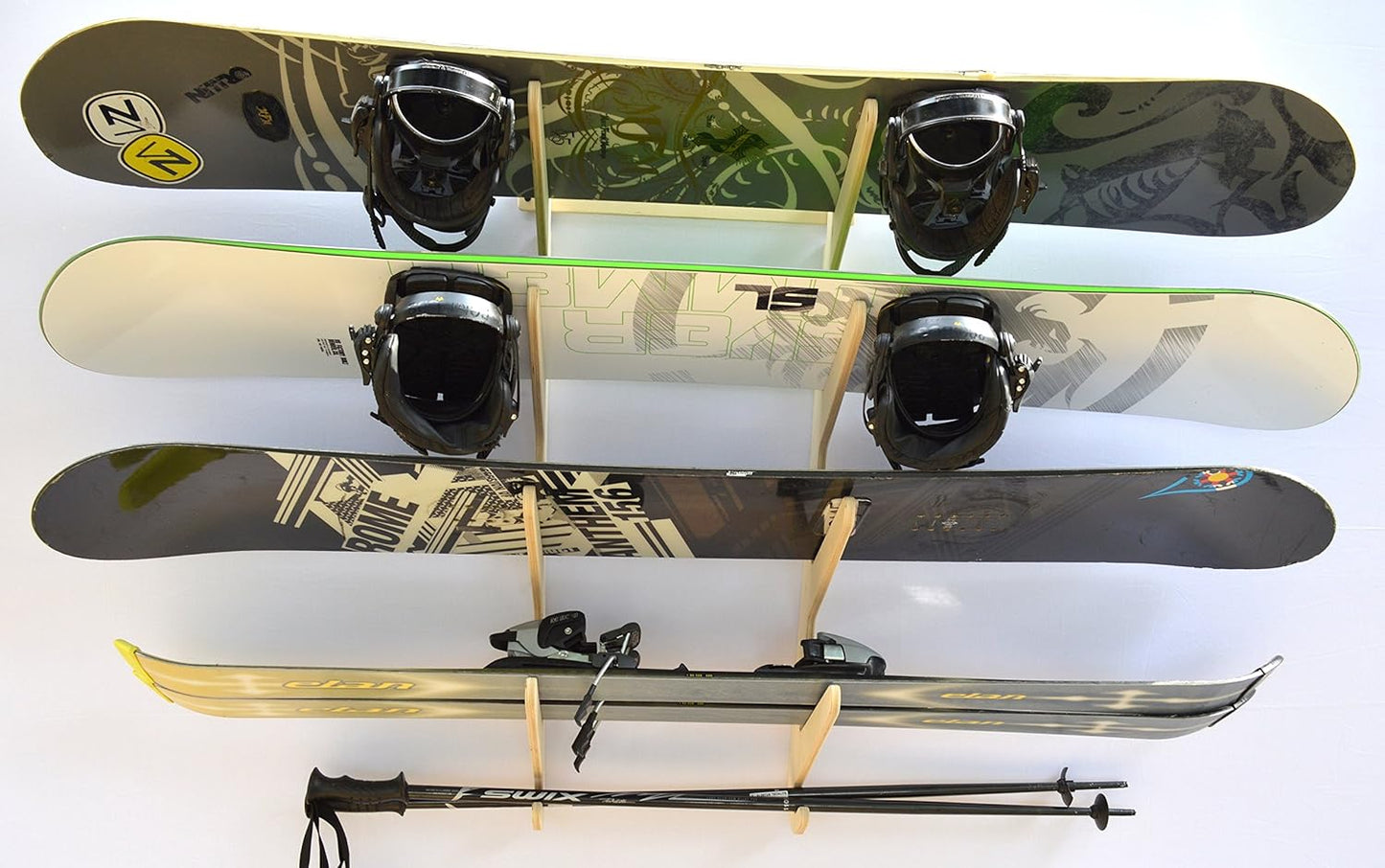 The Lifty Snowboard Wall Rack (Holds 4)