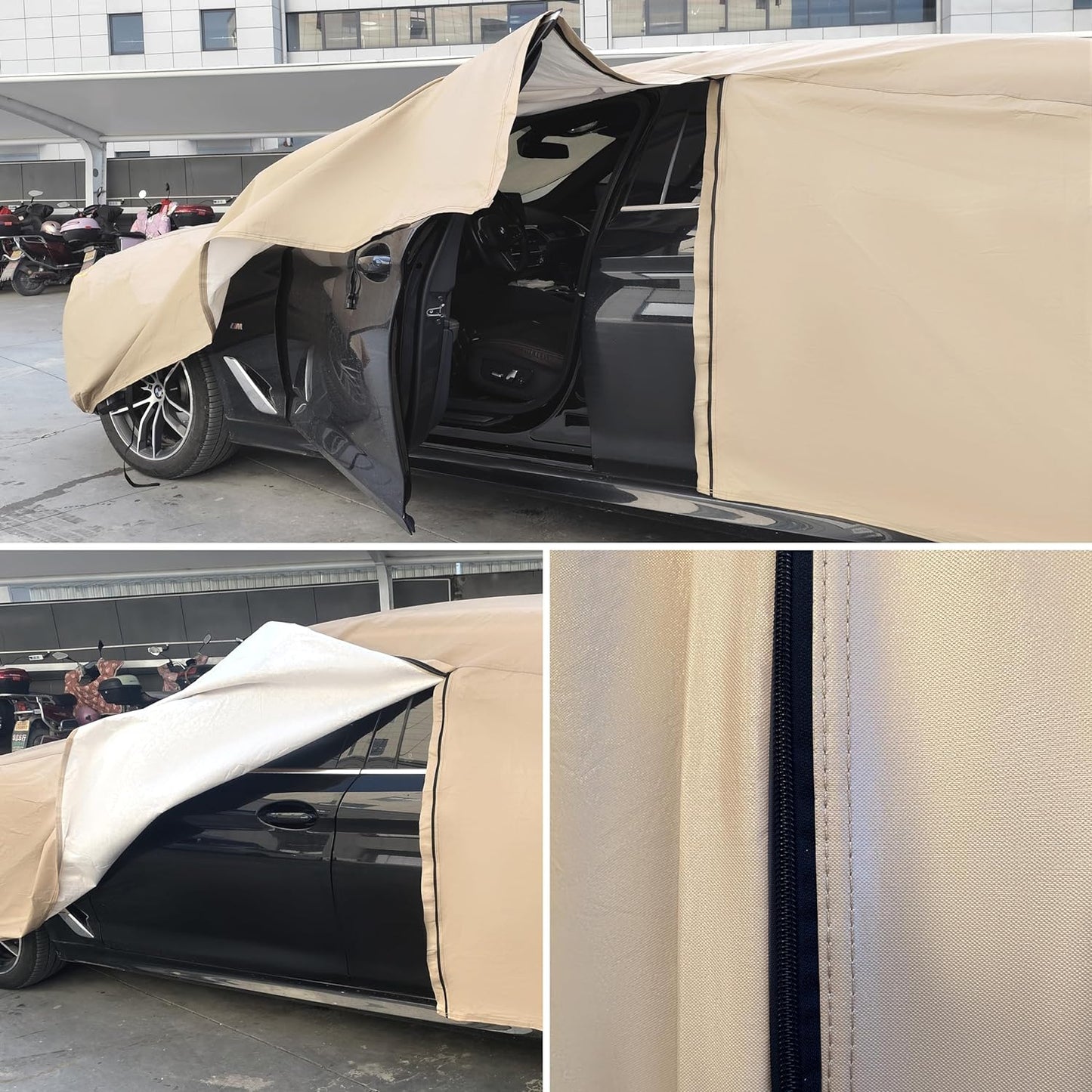 Heavy Duty Outdoor Car Cover Custom Fit for BMW X5,Windproof All Weather Waterproof Sun Rain UV Dust Snow Protection Outdoor Car Covers