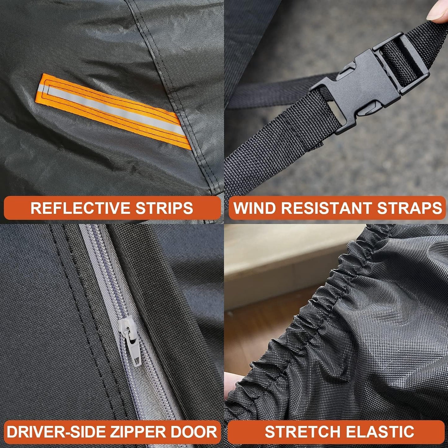 Kayme 7 Layers SUV Car Cover Custom Fit for Kia Seltos (2019-2025) Waterproof All Weather for Automobiles,Outdoor Full Cover Rain Sun UV Protection.Black