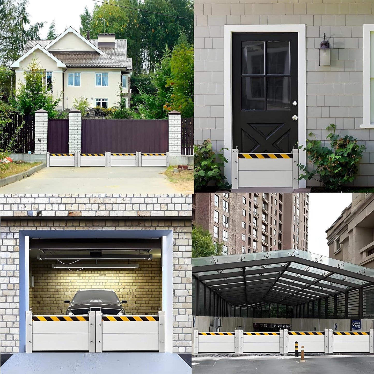 Flood Barriers for Home Exterior,Aluminum Alloy Outdoor Garage Doors Water Barriers for Flooding(H15.7Inch,L23FT)